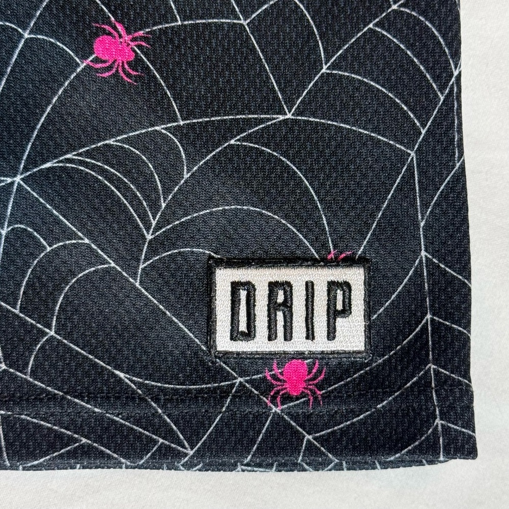 The DRIP SHOP Dark Web Shorts Boys XXL 16 2XL Spiderwebs Pink Spiders Basketball - Picture 2 of 9